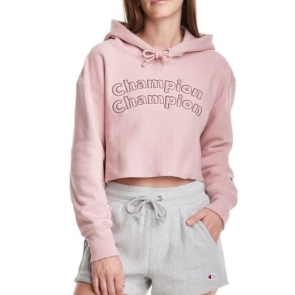 CHAMPION Reverse Weave Cropped Cut-Off Hoodie size XL